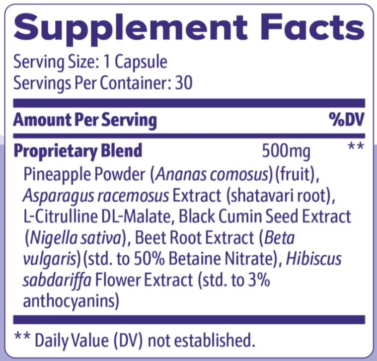 Flush Factor Plus Supplement Facts